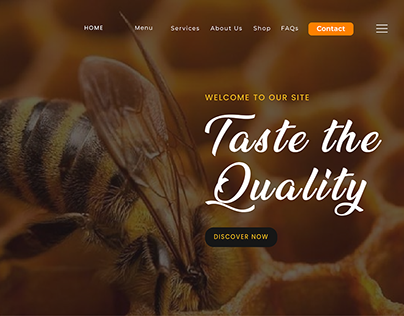 Honey Website Landing Page Design