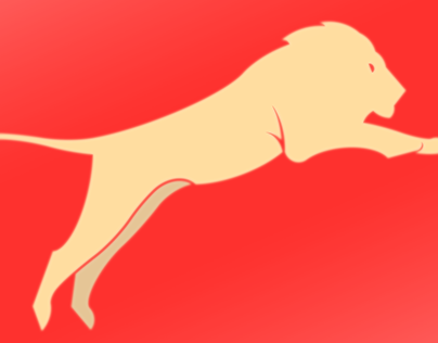 Jumping Lion Logo Design