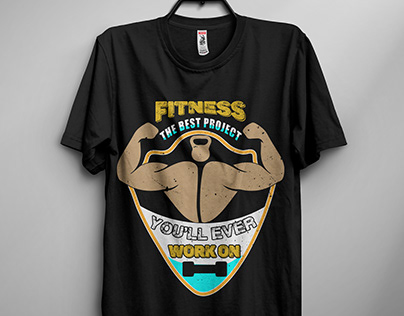 Gym T-Shirt Design, Fitness T-shirt Design