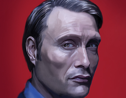 Digital Paint (Mads Mikkelson/Hannibal Lecter)