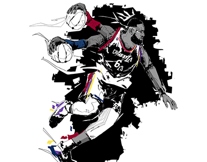 2023 NBA allstar weekend pop up illustration work