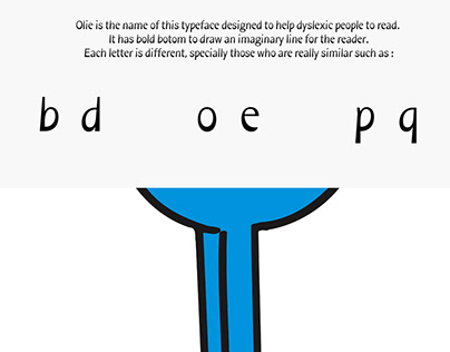 Olie - Typeface designed for dyslexic people
