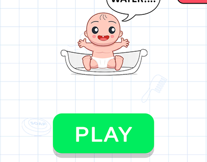 Happy baby water puzzel UI design
