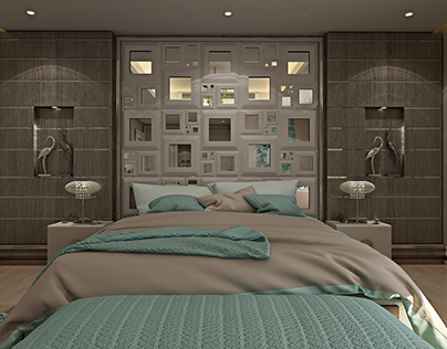 Modern Bedroom, Palace, KSA.