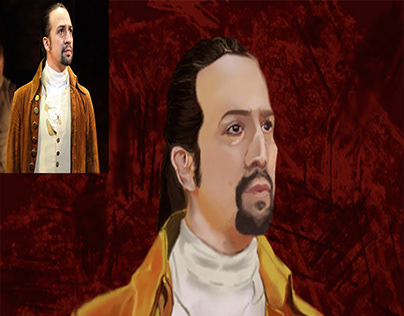 LNM as Alexander Hamilton (Digital Portrait Painting)