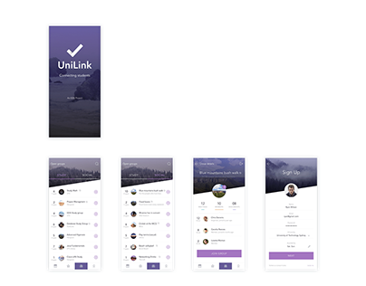 Mobile UI Design - UniLink