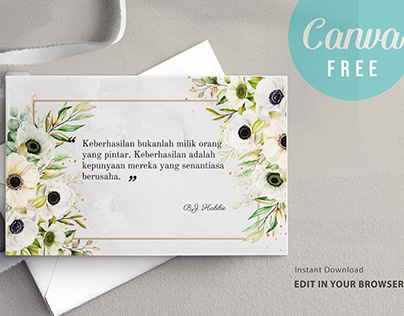 Free Canva Floral Border Template
