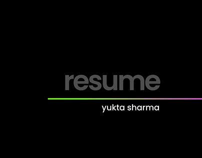 Resume- Yukta Sharma