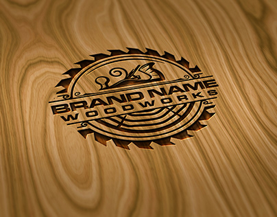 Wood working service Logo Design.