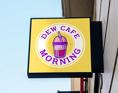 Logo Design For Dew Café Morning