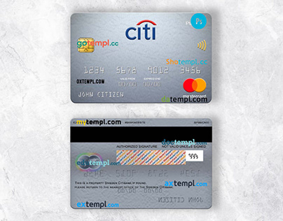 Sweden Citibank mastercard platinum template