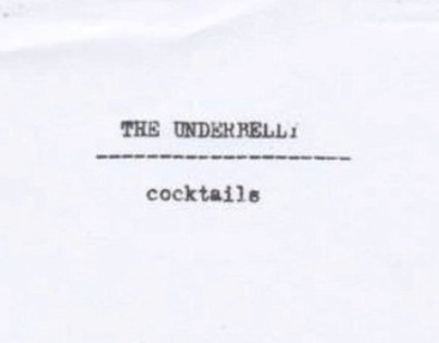 The Underbelly MCR - cocktail menu