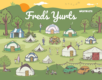 Fred's Yurts Machynlleth Comedy Festival Advert 2023