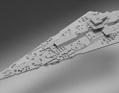 Low Poly Kitbash -Starwars Spaceship