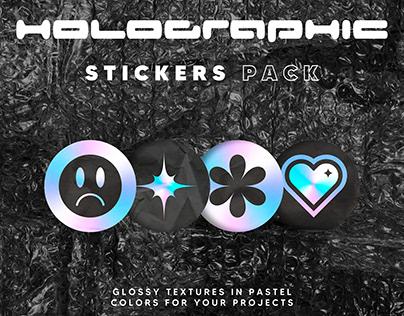 Holographic Sticker Pack | Textures and Shapes