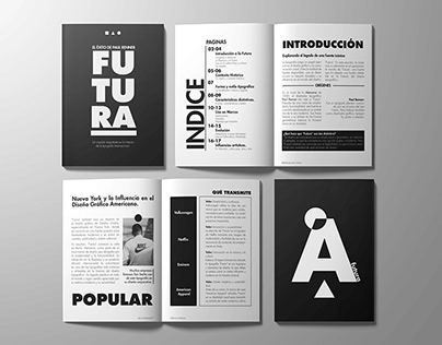 Diseño y redacción de revista tipografica "Futura"