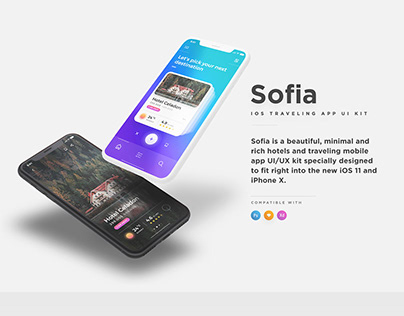 iOS Hotels & Travel App UI Kit