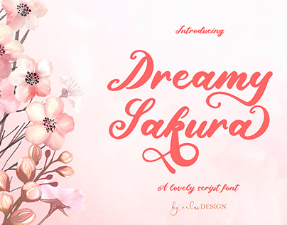 Dreamy Sakura - Lovely Script Font