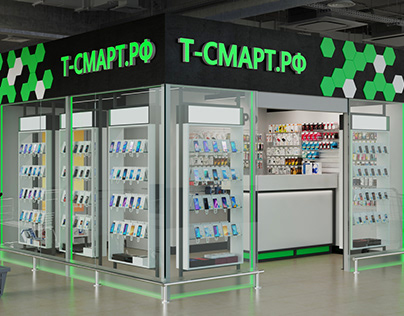 Design project of the retail outlet "Т-СМАРТ.РФ".