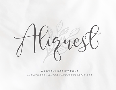 Aliquest Script Font