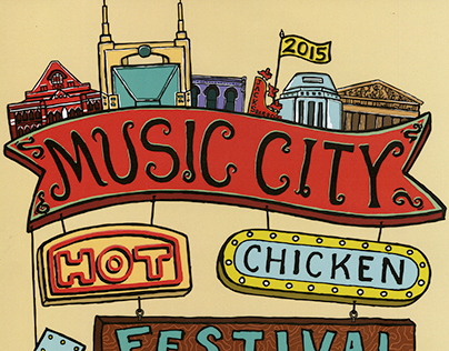 Nashville Hot Chicken Festival T-shirt and Poster