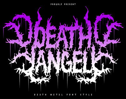 Get Free version | Death angel - Death Metal font Style
