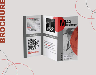 Triptych brochure: Max Miedinger