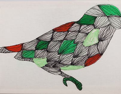 Embroidered Bird.