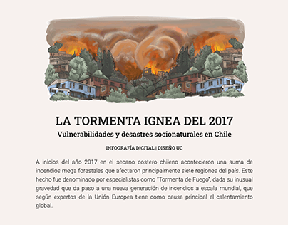 Infografía digital "Tormenta ignea 2017"