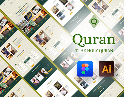 The Holy Quran UI Landing Page