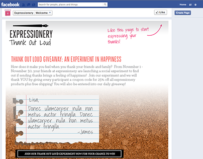Expressionery - Facebook Application