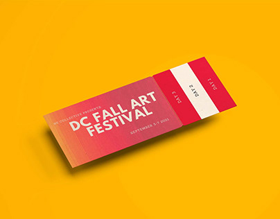 DC Fall Art Festival Ticket Design