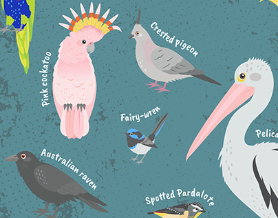 Project thumbnail - Australia bird poster