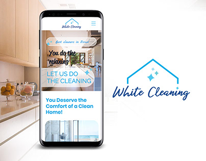 White Cleaning UI/UX Website Design