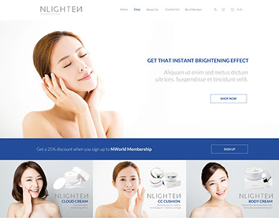 Nlightenbeautycare.com website design