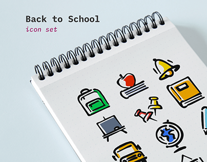 "Back to school" a hand drawn icon set