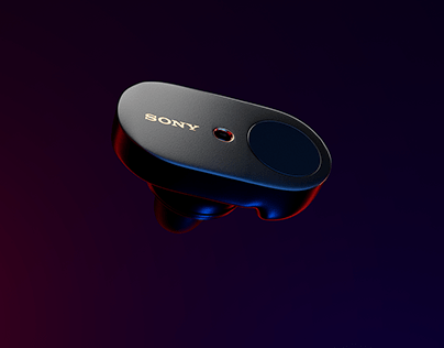 Sony Earbuds Product Rendering