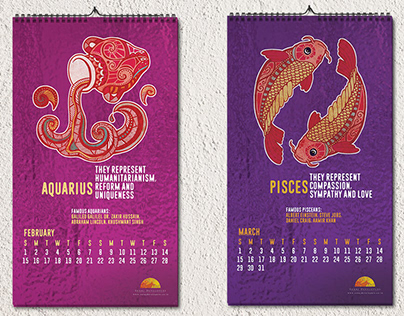 Calendar Design for Suraj Properties