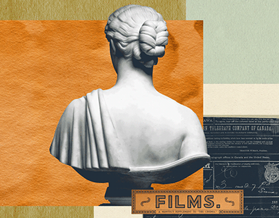 Classical statue digital collage