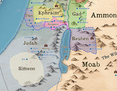 Tribal Allotment of 12 Tribes of Israel