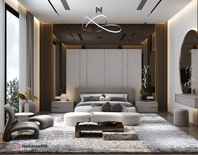 Modern master bedroom design in UAE