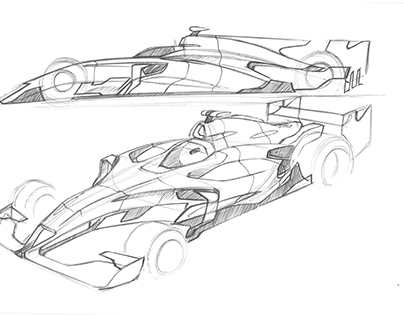 F1 concept Freehand sketch
