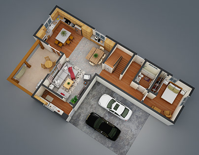 3D Floor Plan for Airbnb property based on hand sketch