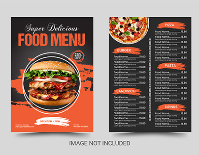 Food menu design template