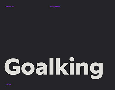 Goalking — New font