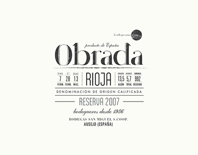 OBRADA VINO RIOJA Logo + idea + diseño + ilustracione