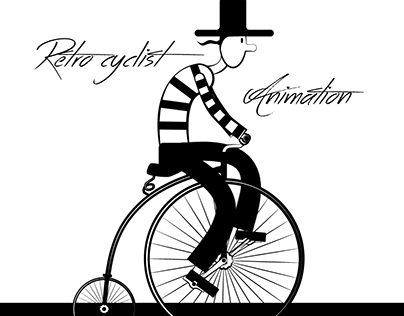 Retro B&W Cyclist Animation