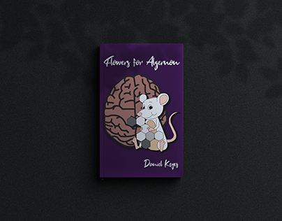 Book Cover for “Flower for Algernon” (School Project)