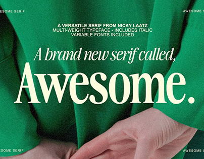 The Awesome Serif Family (32 Fonts)