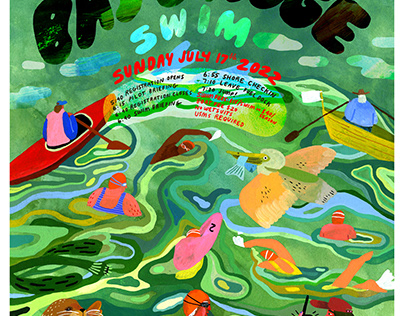 Bay Bridge Swim Poster